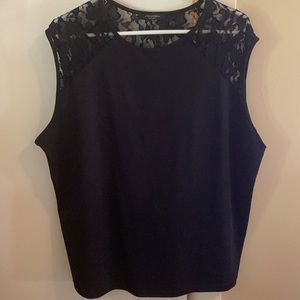 2/$20 Jonden women’s black lace-back sleeveless top tank, fits like Size XXL 2XL
